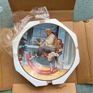 Vintage official Norman Rockwell Christmas Plate 1976